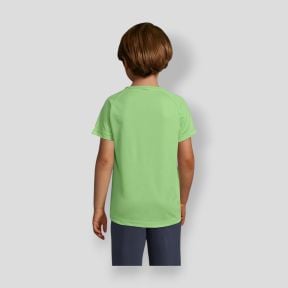Kurzärmliges Raglan-T-Shirt Sporty Kinder - Apfelgrün - Sol's
