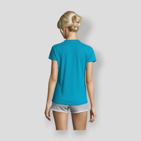 Kurzärmliges Raglan-T-Shirt Sporty Damen - Aqua - Sol's