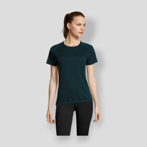 T-shirt a maniche corte raglan Sporty donna - Blu Petrolio - Sol's