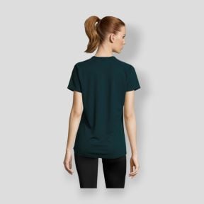 Kurzärmliges Raglan-T-Shirt Sporty Damen - Petrolblau - Sol's