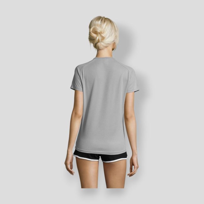T-shirt met korte raglanmouwen Sporty dames - Zuiver Grijs - Sol's