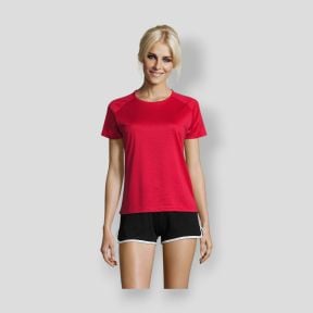 Tee-shirt à manches courtes raglan Sporty femme - Rouge - Sol's