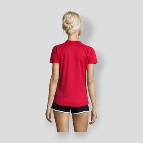Tee-shirt à manches courtes raglan Sporty femme - Rouge - Sol's