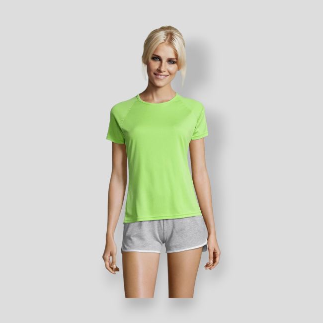 T-shirt a maniche corte raglan Sporty donna - Verde Mela - Sol's