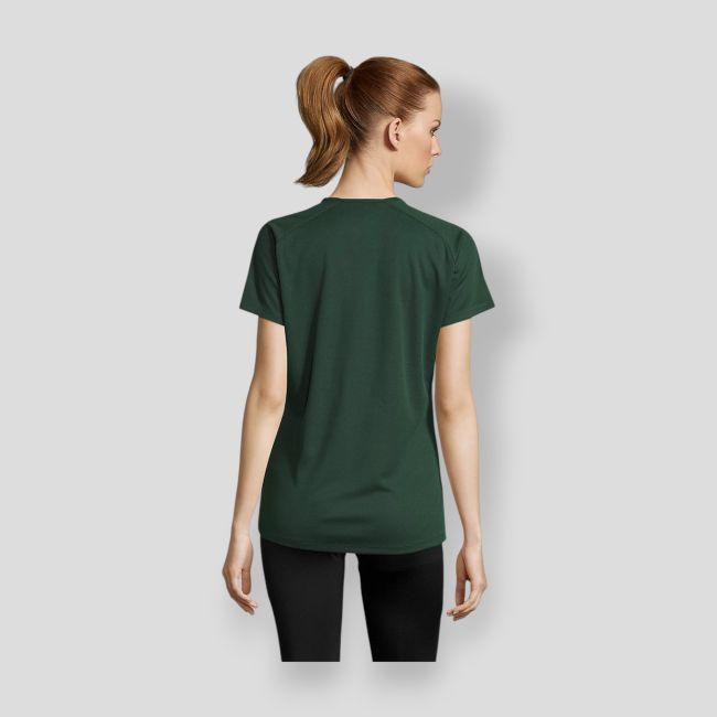 Raglan-T-Shirt Sporty Damen Kurzarm - Waldgrün - Sol's