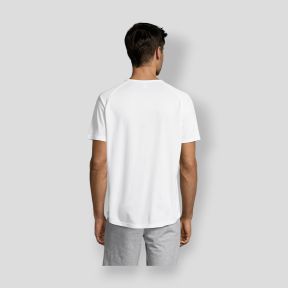 Raglan-T-Shirt Sporty Herren - Weiß - Sol's