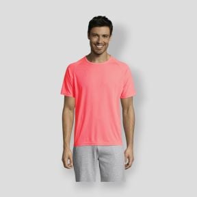 Tee-shirt à manches raglan Sporty homme - Corail Fluo - Sol's