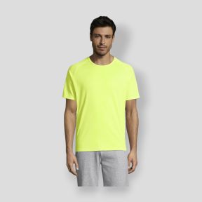 Camiseta de mangas raglán Sporty hombre - Amarillo Flúo - Sol's