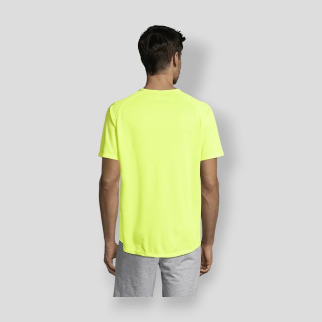 Tee-shirt à manches raglan Sporty homme - Jaune Fluo - Sol's