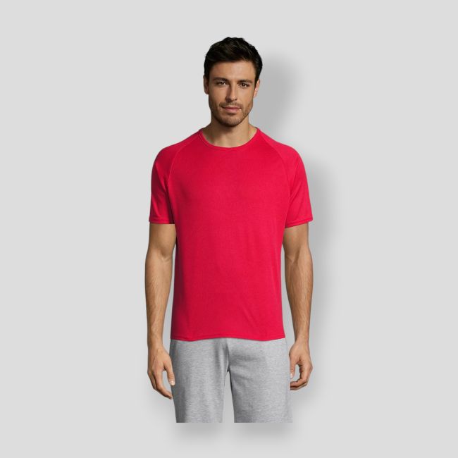 T-shirt a maniche raglan Sporty uomo - Rosso - Sol's