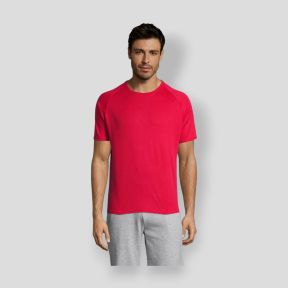 T-shirt a maniche raglan Sporty uomo - Rosso - Sol's