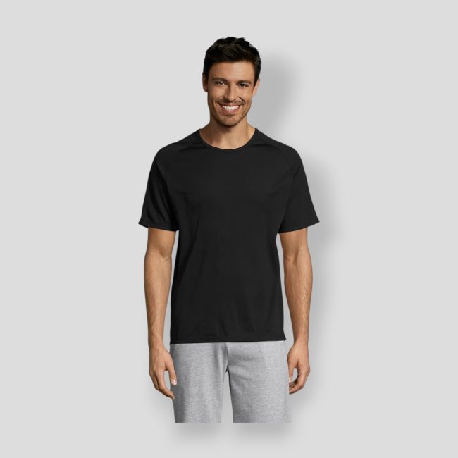 Tee-shirt à manches raglan Sporty homme - Noir - Sol's