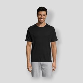 Tee-shirt met raglanmouwen Sporty heren - Zwart - Sol's