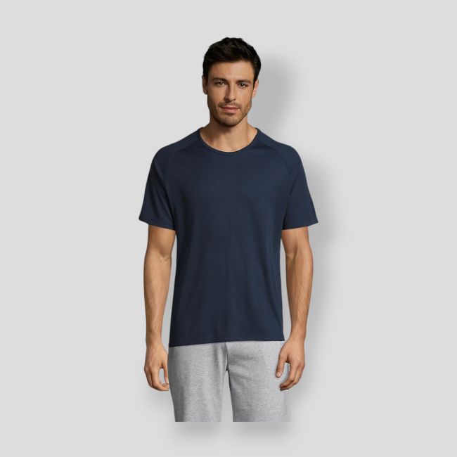 T-shirt de mangas raglan Sporty homem - French Marine - Sol's