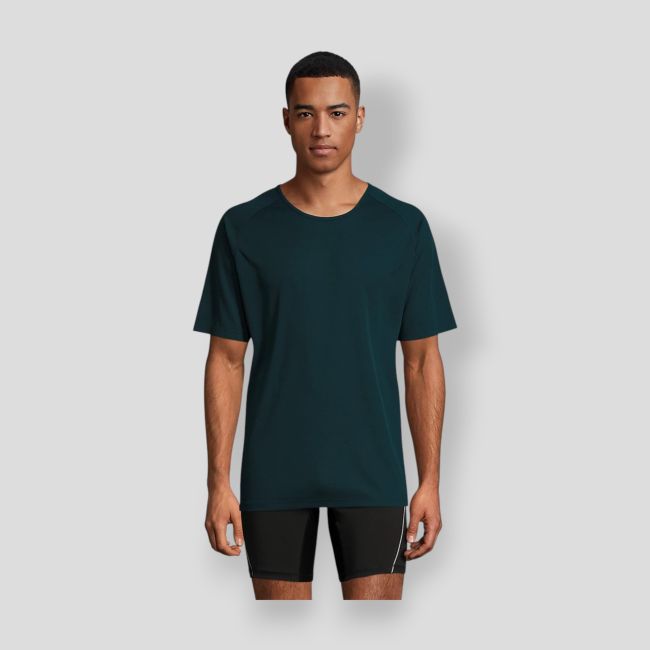 Camiseta de manga raglán Sporty hombre - Azul Petróleo - Sol's