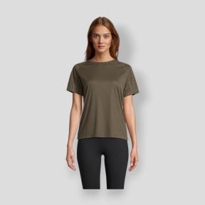 T-shirt de mangas raglan Vortex feminino - Army - Sol's