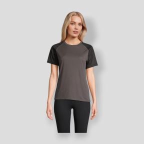 T-shirt de mangas raglan Vortex mulher - Preto/Antracite - Sol's