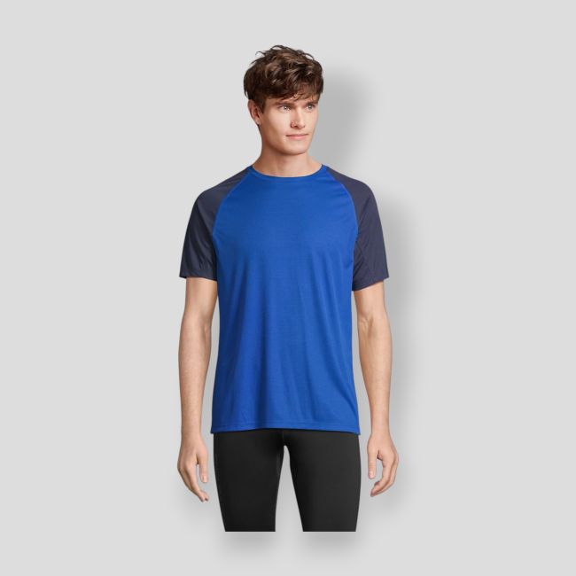 Koszulka męska z rękawami raglan Vortex - French Marine/Royal - Sol's