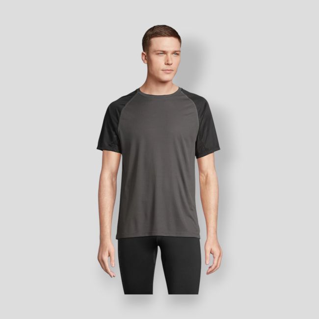 T-shirt de mangas raglan Vortex homem - Preto/Antracite - Sol's