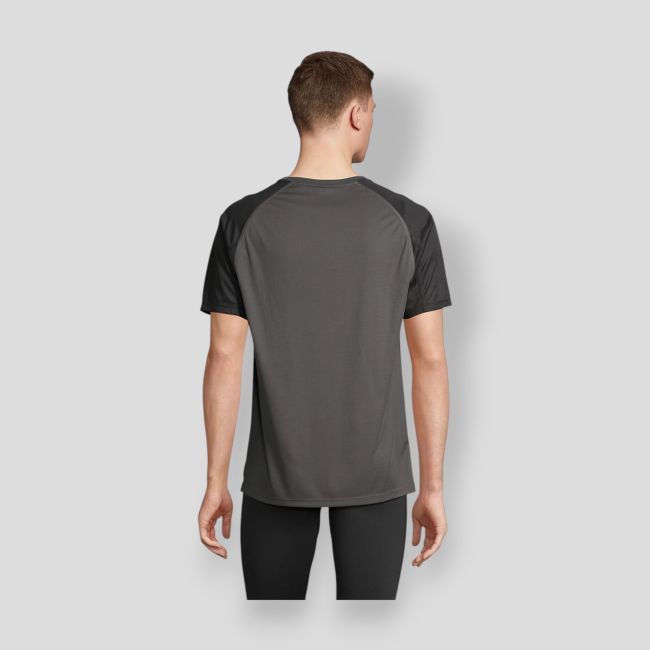 Camiseta de mangas raglán Vortex hombre - Negro/Antracita - Sol's