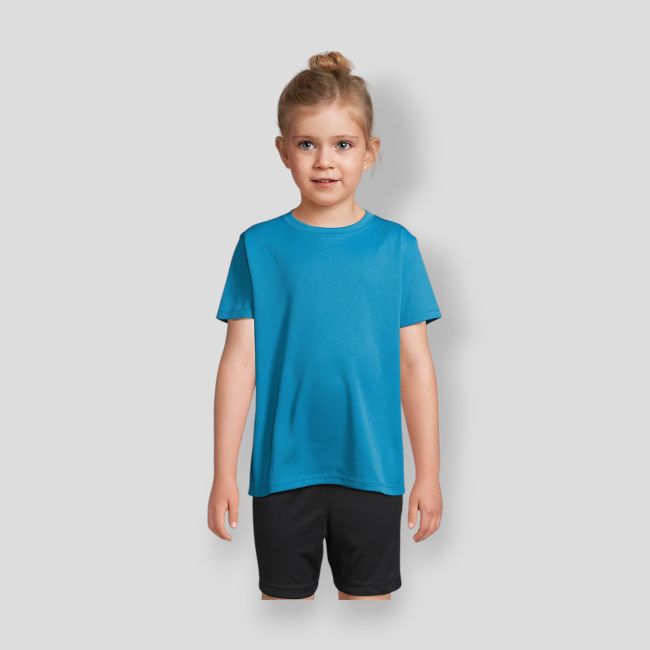 Dziecięca koszulka sportowa Sprint - Aqua - Sol's