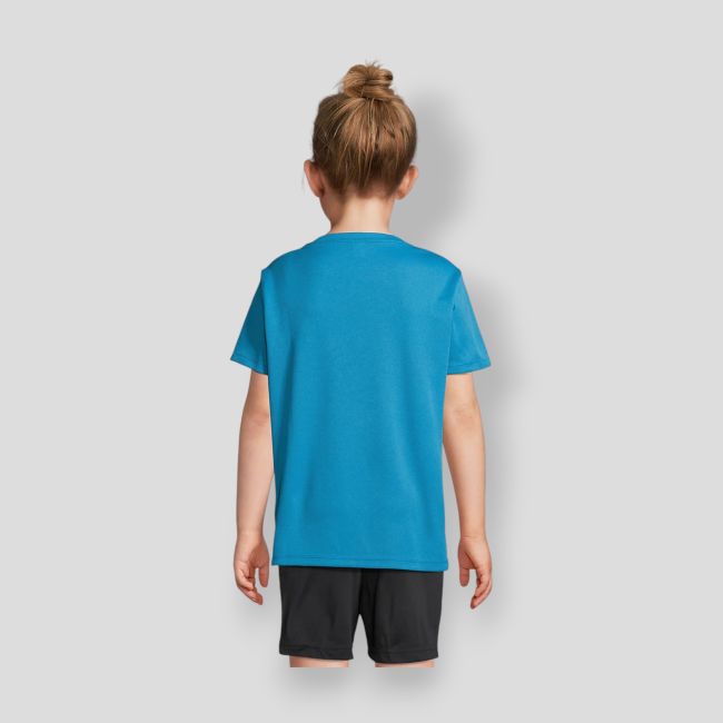 T-shirt de desporto Sprint criança - Aqua - Sol's