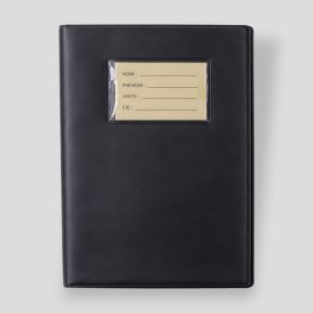 Porta-documentos A5 em PVC - Preto - OPEX