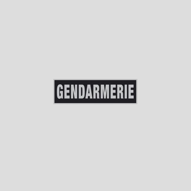 Banda retrorreflectante fondo negro con velcro 27,5x10,5cm - Gendarmería