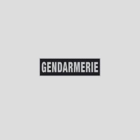 Faixa retrorrefletiva fundo preto com velcro 27,5x10,5cm - Gendarmerie