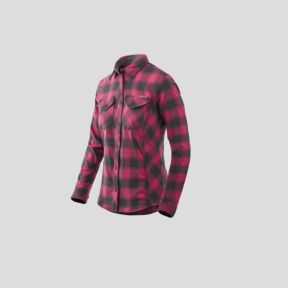 Chemise femme Marigold - Carreaux corail et cramoisi - Helikon