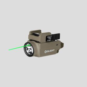 Lanterna tática com laser verde Baldr S (800 lúmens) - Coyote - Olight