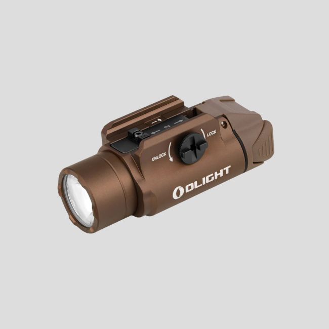 Ładowalna latarka taktyczna PL-3R Valkyrie (1 500 lumenów) - Tan - Olight