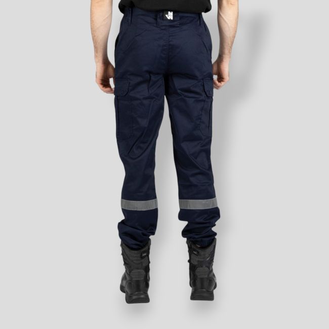 Calça de Segurança contra Incêndio com elastano SAFETY - Azul-marinho - Nine Worths