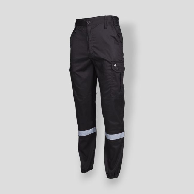 Spodnie ochronne z elastanem SAFETY - Czarny - Nine Worths