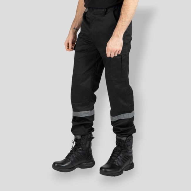 Spodnie ochronne z elastanem SAFETY - Czarny - Nine Worths