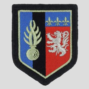 Escudo de Tela con velcro Gendarmería Móvil ZDS-Sud-Est Lyon (5ème LGM) - Alta visibilidad