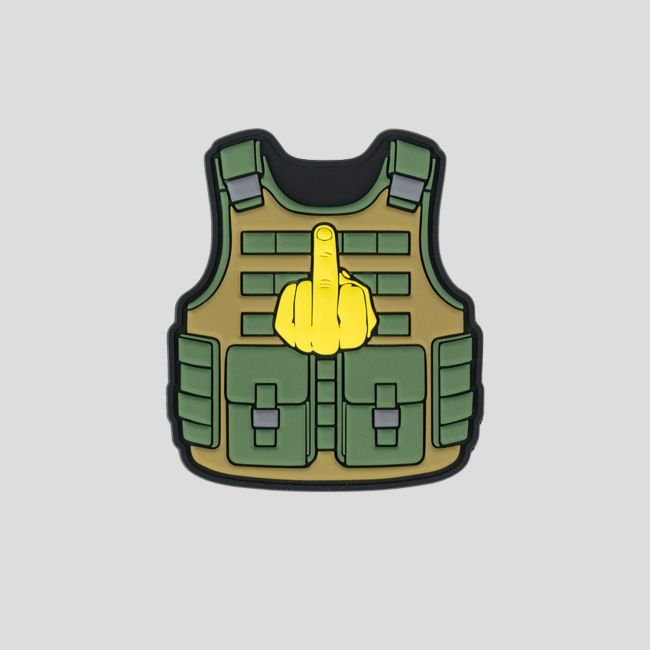 3D PVC patch met klittenband tactisch vest Fuck you - 101 Inc
