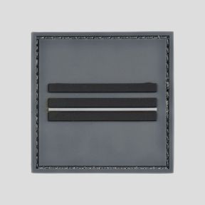 Galon de poitrine PVC avec velcro PM basse visibilité fond gris - Chef de Police