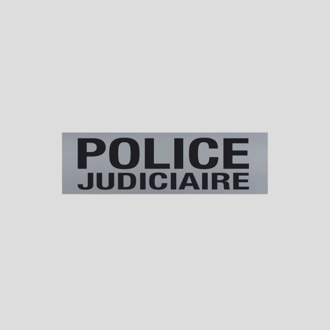 Retroreflecterende band grijze achtergrond met klittenband 30x10cm - Police Judiciaire
