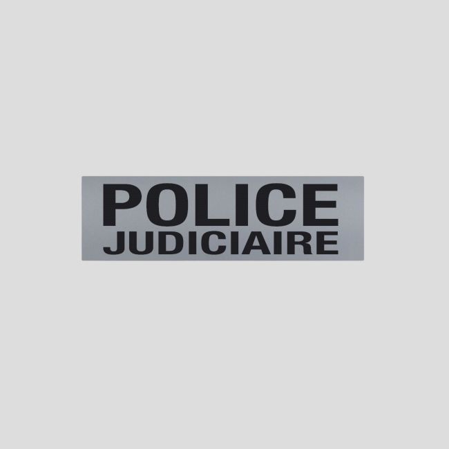 Bandeau d'identification rétro-réflechissant fond gris Police Judiciaire 4x13 - Patrol Equipement