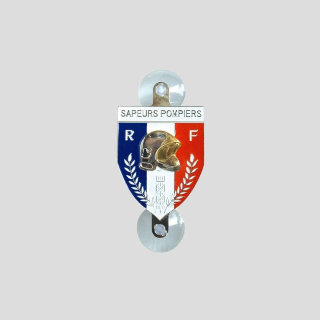 PLAQUE AUTO SAPEUR POMPIER ECUSSON Blanc - Patrol Equipement