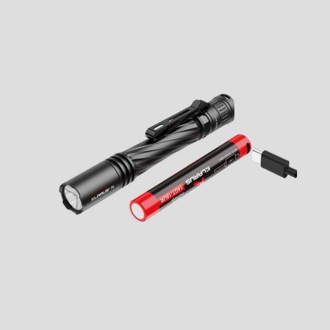 Wiederaufladbare Taktiklampe P2 (1.000 Lumen) - Schwarz - Klarus