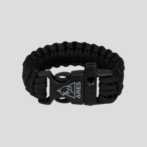 Braccialetto paracord 22 mm - Nero - Ares