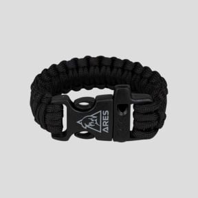 Pulseira paracord 22 mm - Preto - Ares
