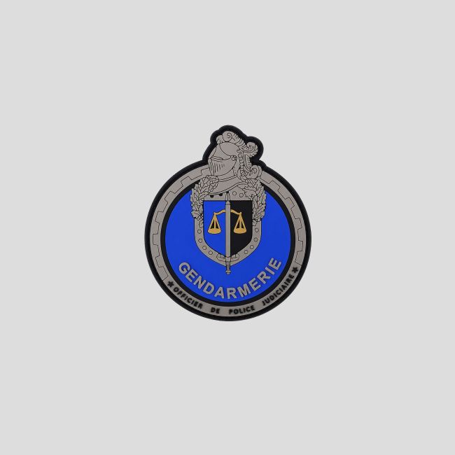 Écusson PVC avec velcro Unité des Motards de la Gendarmerie OPJ - Haute visibilité