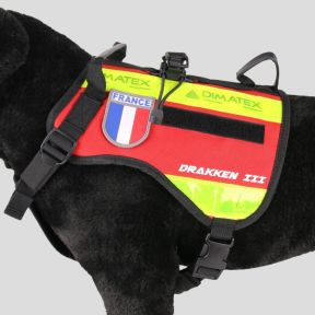 Arnês para cão DRAKKEN III - Vermelho - Dimatex