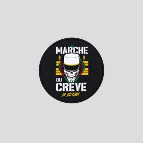 Patch PVC rond Légion Étrangère Marche ou Crève - Noir - OPEX