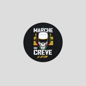 Patch PVC rond Légion Étrangère Marche ou Crève - Noir - OPEX