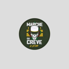 Patch PVC redondo Legião Estrangeira Marche ou Crève - Verde Olive - OPEX