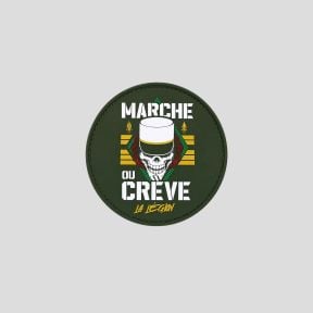 Patch PVC redondo Legião Estrangeira Marche ou Crève - Verde Olive - OPEX